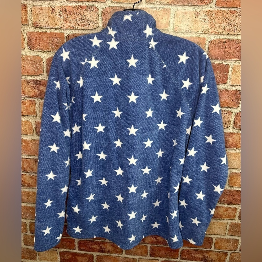 Fleece patriotic quarter zip pullover Eddie Bauer Women's Quest size L - Picture 3 of 9